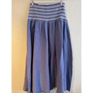 Calista Smocked Waist Prairie, Cottage Core, Cowgirl, Festival, Boho, Skirt S